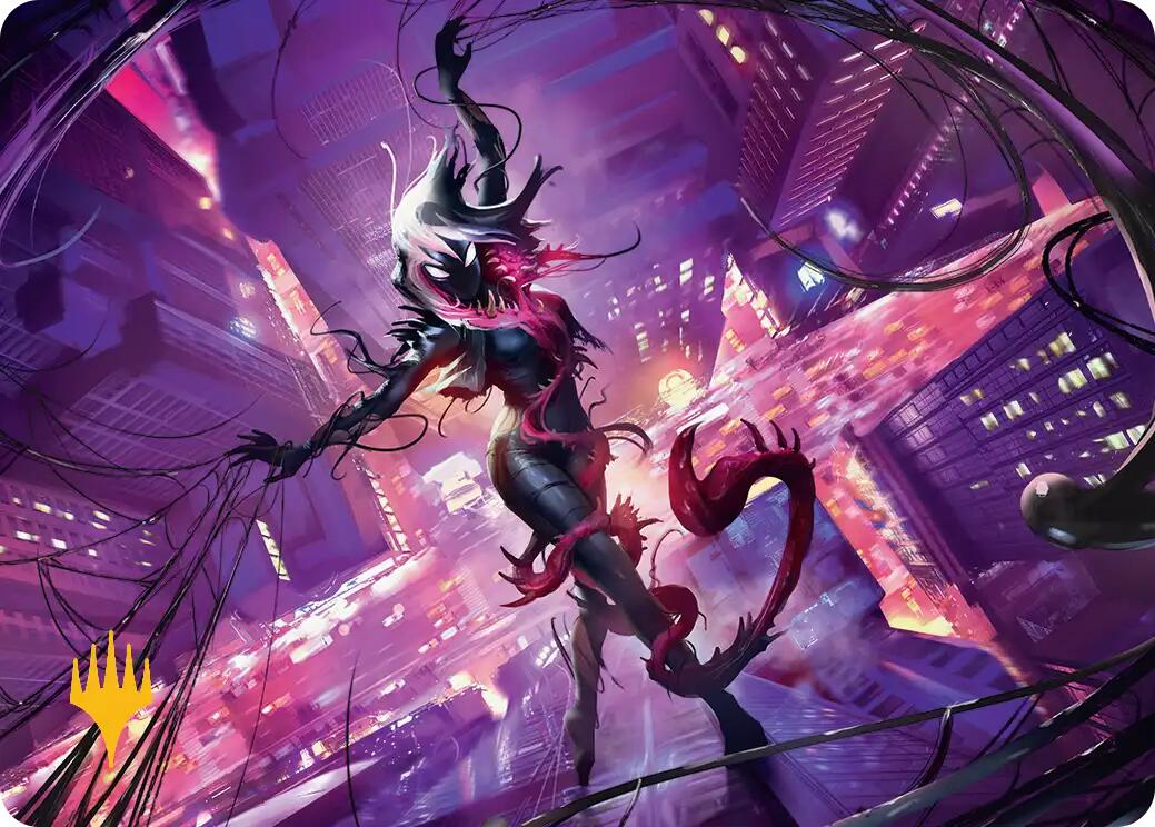 Gwenom, Remorseless Art Card (Gold-Stamped Planeswalker Symbol) [Marvel's Spider-Man Art Series] | Cracking-Singles