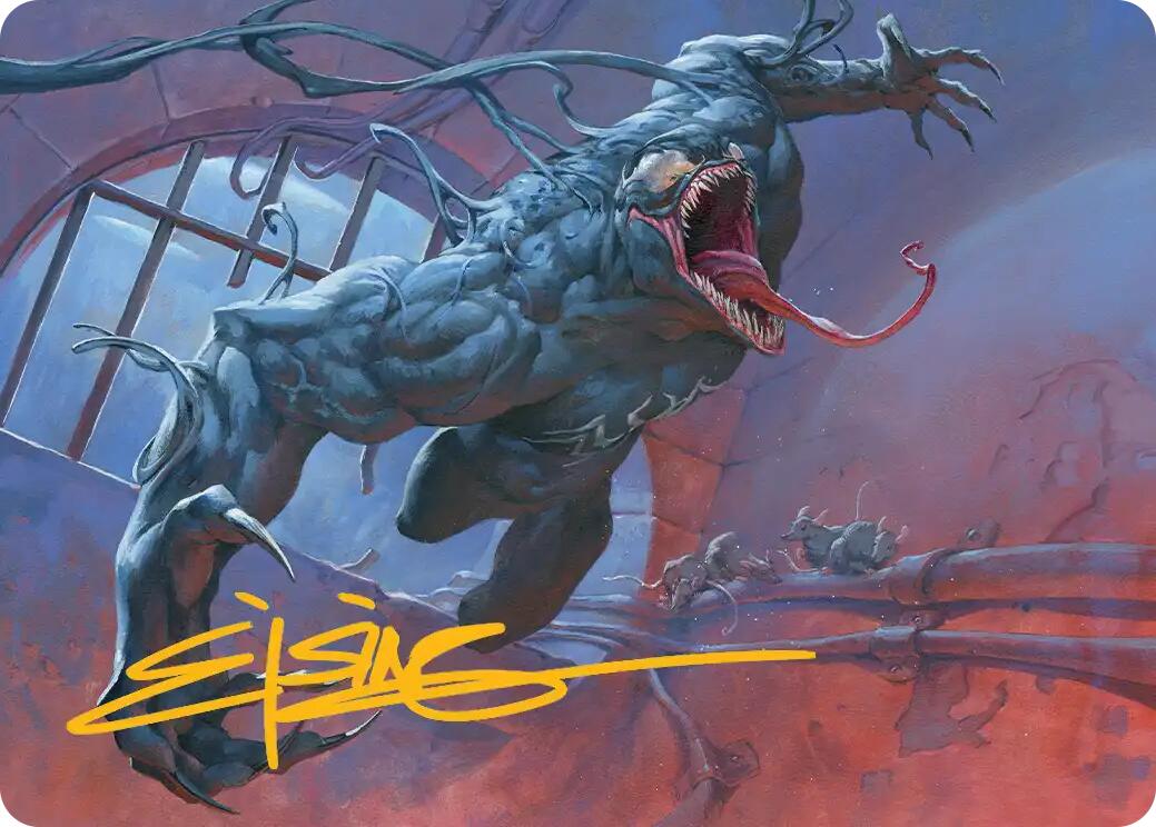 Venom, Evil Unleashed Art Card (Gold-Stamped Signature) [Marvel's Spider-Man Art Series] | Cracking-Singles