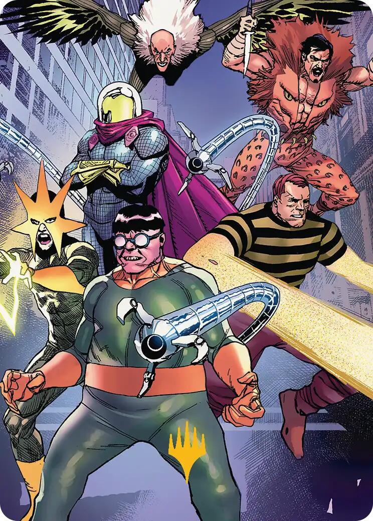 Behold the Sinister Six! Art Card (45/54) (Gold-Stamped Planeswalker Symbol) [Marvel's Spider-Man Art Series] | Cracking-Singles