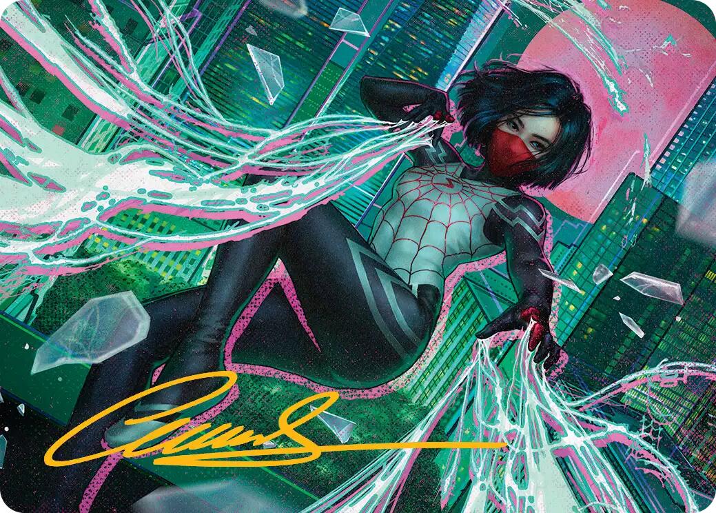 Silk, Web Weaver Art Card (29/54) (Gold-Stamped Signature) [Marvel's Spider-Man Art Series] | Cracking-Singles