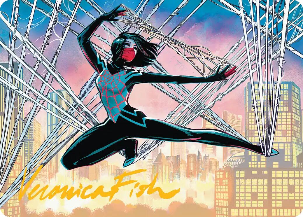 Silk, Web Weaver Art Card (39/54) (Gold-Stamped Signature) [Marvel's Spider-Man Art Series] | Cracking-Singles