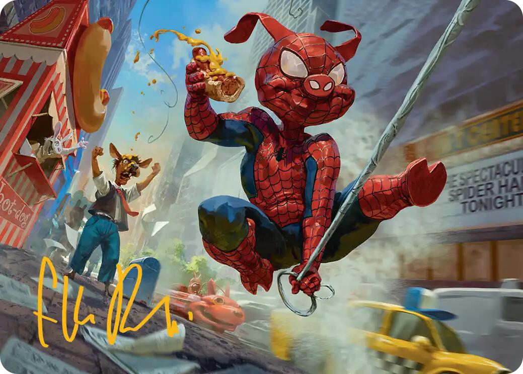 Spider-Ham, Peter Porker Art Card (Gold-Stamped Signature) [Marvel's Spider-Man Art Series] | Cracking-Singles