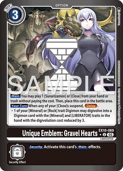 Unique Emblem: Gravel Hearts [EX10-069] (Limited Foil) [Sinister Order] | Cracking-Singles