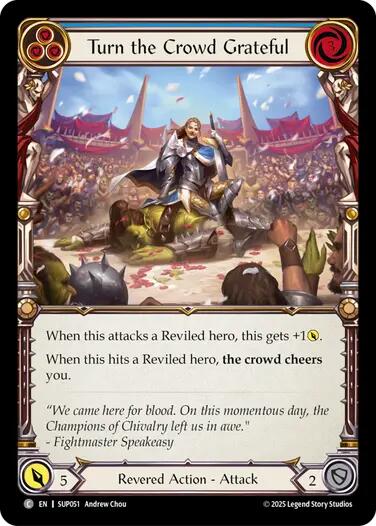 Turn the Crowd Grateful (Blue) [SUP051] (Super Slam)  Rainbow Foil | Cracking-Singles