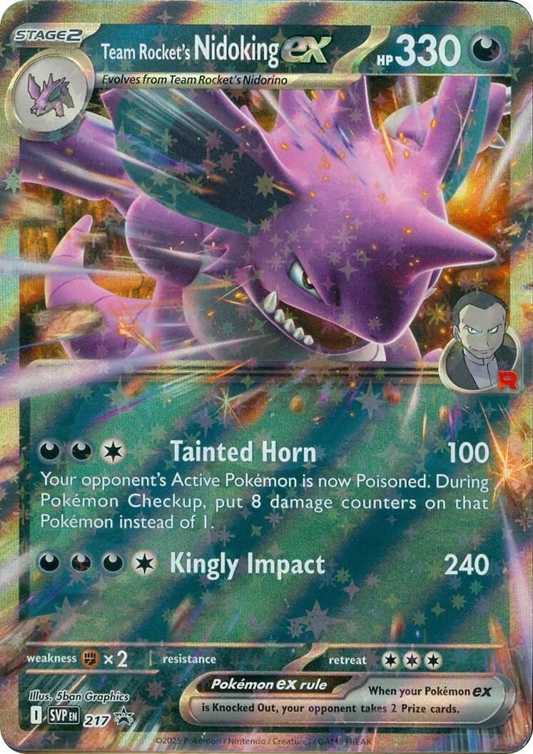 Team Rocket's Nidoking ex (217) [Scarlet & Violet: Black Star Promos] | Cracking-Singles