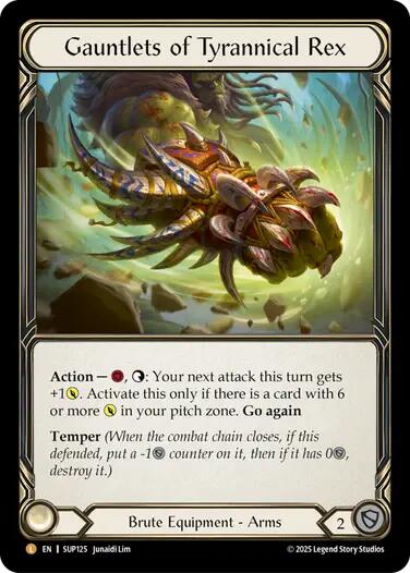 Gauntlets of Tyrannical Rex [SUP125] (Super Slam)  Rainbow Foil | Cracking-Singles