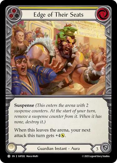 Edge of Their Seats (Yellow) [SUP202] (Super Slam)  Rainbow Foil | Cracking-Singles