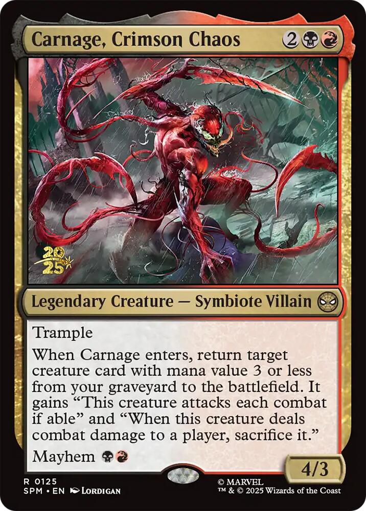 Carnage, Crimson Chaos [Marvel's Spider-Man Prerelease Promos] | Cracking-Singles