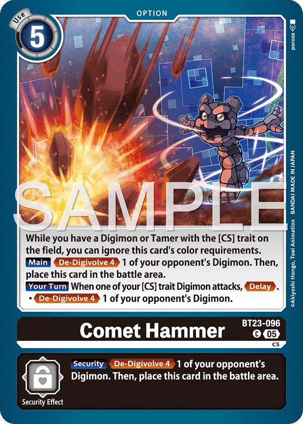 Comet Hammer [BT23-096] [Hackers' Slumber] | Cracking-Singles