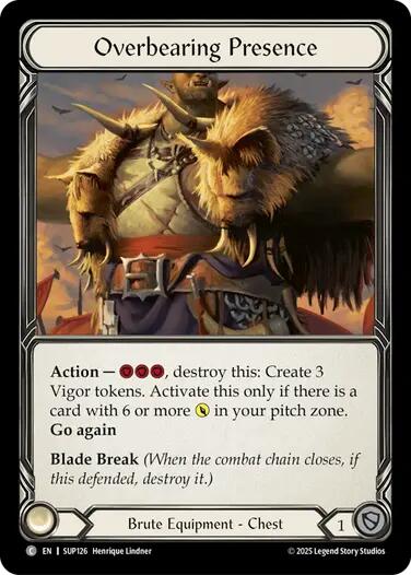 Overbearing Presence (Cold Foil) [SUP126] (Super Slam)  Cold Foil | Cracking-Singles