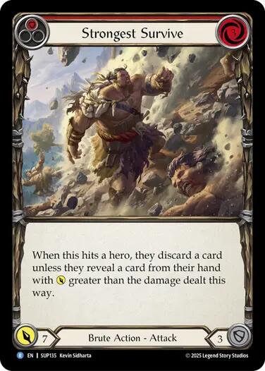 Strongest Survive (Red) [SUP135] (Super Slam)  Rainbow Foil | Cracking-Singles