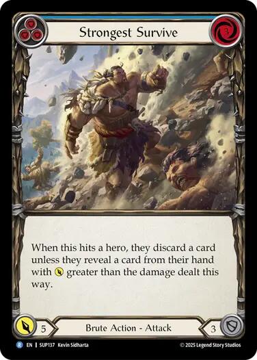 Strongest Survive (Blue) [SUP137] (Super Slam)  Rainbow Foil | Cracking-Singles