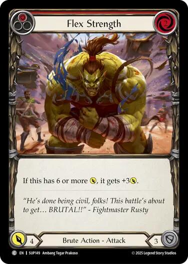 Flex Strength (Red) [SUP149] (Super Slam)  Rainbow Foil | Cracking-Singles