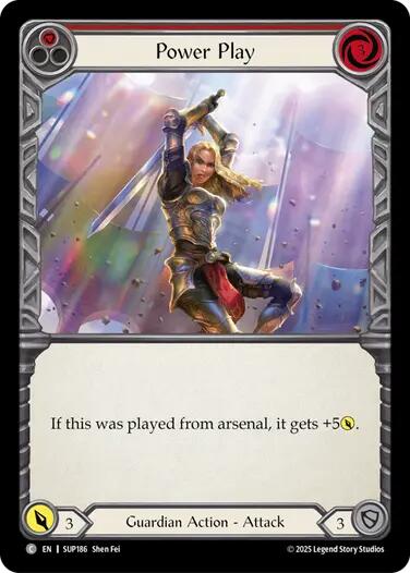 Power Play (Red) [SUP186] (Super Slam)  Rainbow Foil | Cracking-Singles