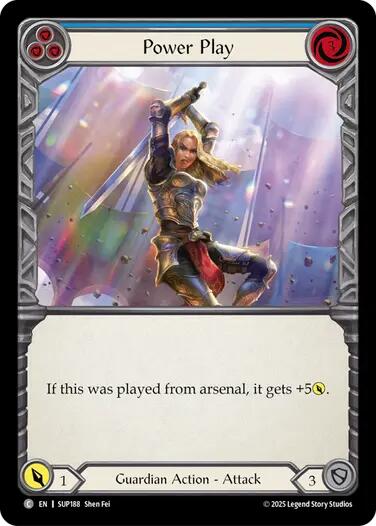 Power Play (Blue) [SUP188] (Super Slam)  Rainbow Foil | Cracking-Singles
