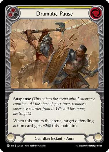 Dramatic Pause (Yellow) [SUP199] (Super Slam)  Rainbow Foil | Cracking-Singles