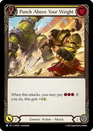 Punch Above Your Weight (Yellow) [SUP225] (Super Slam)  Rainbow Foil | Cracking-Singles