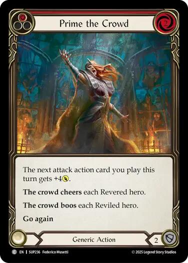 Prime the Crowd (Red) [SUP236] (Super Slam)  Rainbow Foil | Cracking-Singles