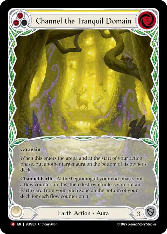 Channel the Tranquil Domain (Extended Art Cold Foil) [SUP263] (Super Slam)  Cold Foil | Cracking-Singles