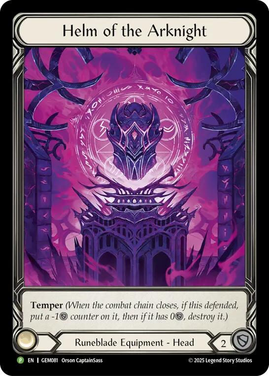 Helm of the Arknight [GEM081] (GEM Pack 3)  Rainbow Foil | Cracking-Singles
