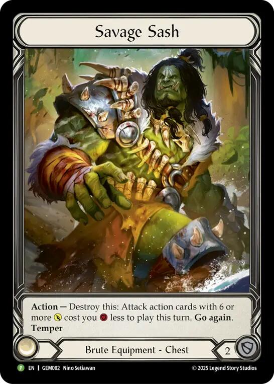 Savage Sash [GEM082] (GEM Pack 3)  Rainbow Foil | Cracking-Singles