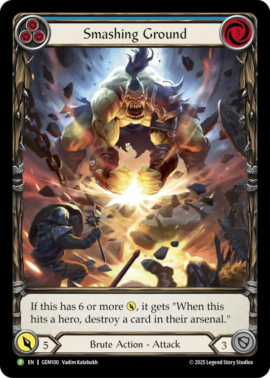 Smashing Ground [GEM100] (GEM Pack 3)  Rainbow Foil | Cracking-Singles