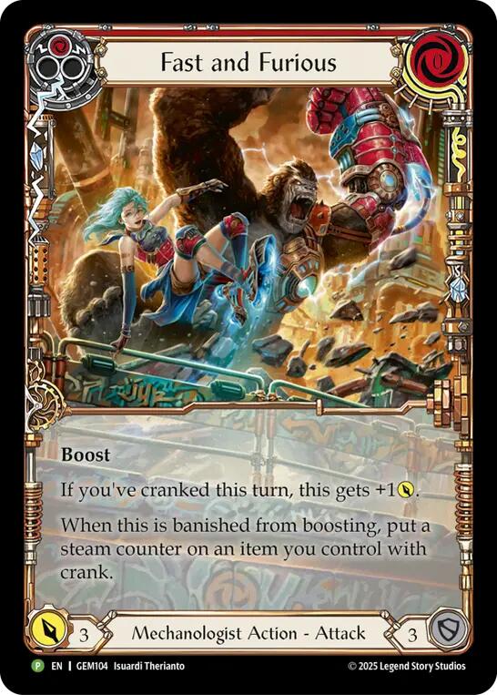 Fast and Furious [GEM104] (GEM Pack 3)  Rainbow Foil | Cracking-Singles