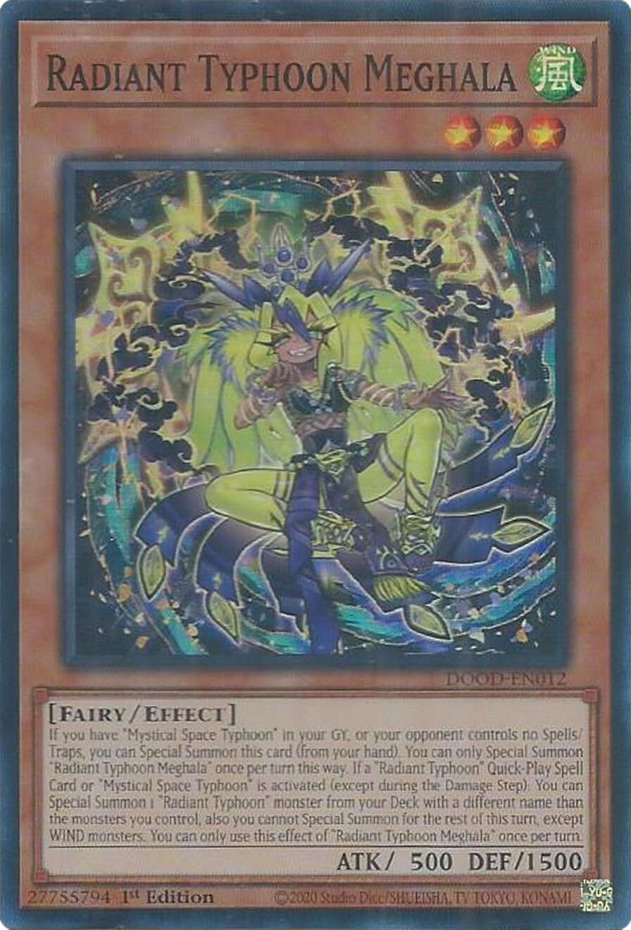 Radiant Typhoon Meghala [DOOD-EN012] Super Rare | Cracking-Singles
