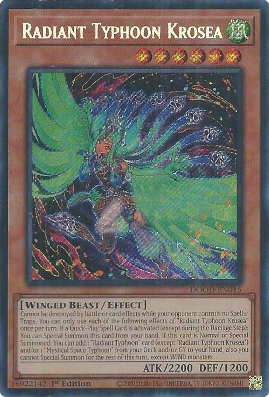 Radiant Typhoon Krosea [DOOD-EN015] Secret Rare | Cracking-Singles