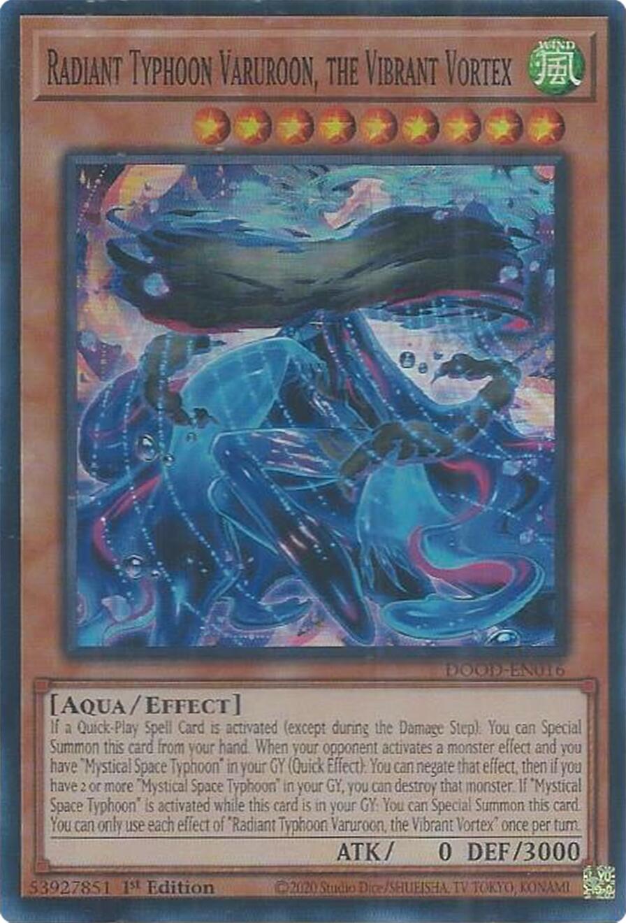 Radiant Typhoon Varuroon, the Vibrant Vortex [DOOD-EN016] Super Rare | Cracking-Singles
