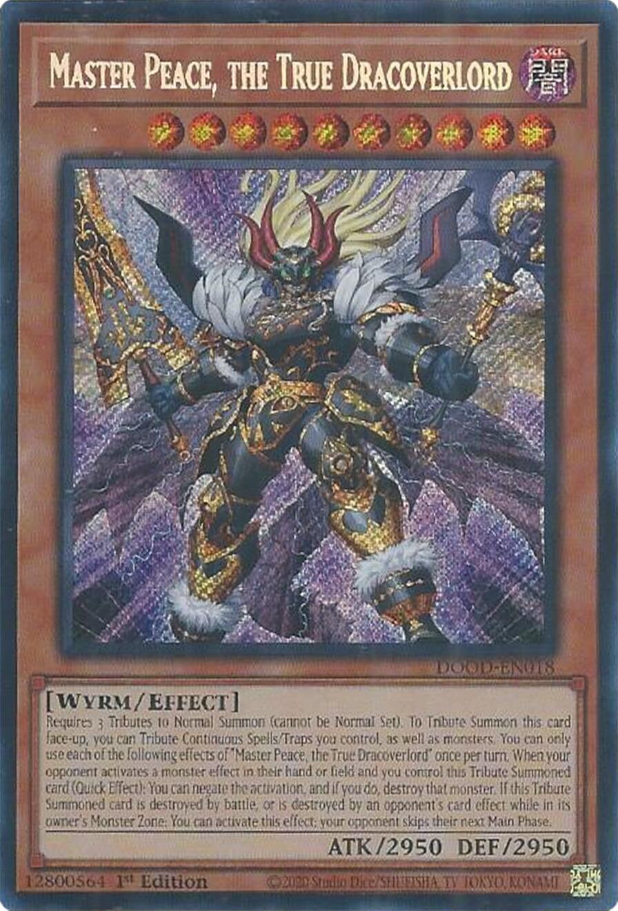 Master Peace, the True Dracoverlord [DOOD-EN018] Secret Rare | Cracking-Singles
