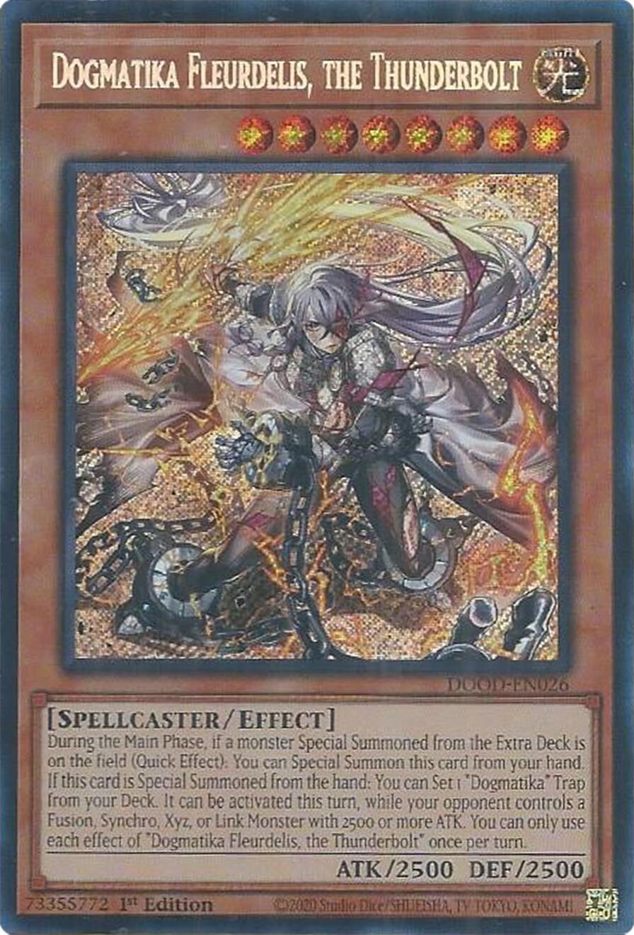 Dogmatika Fleurdelis, the Thunderbolt [DOOD-EN026] Secret Rare | Cracking-Singles
