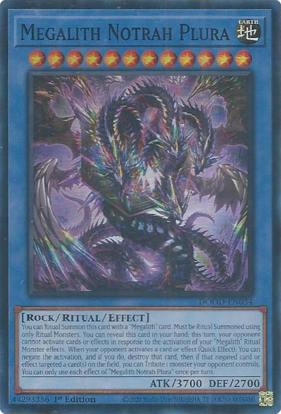 Megalith Notrah Plura [DOOD-EN034] Super Rare | Cracking-Singles