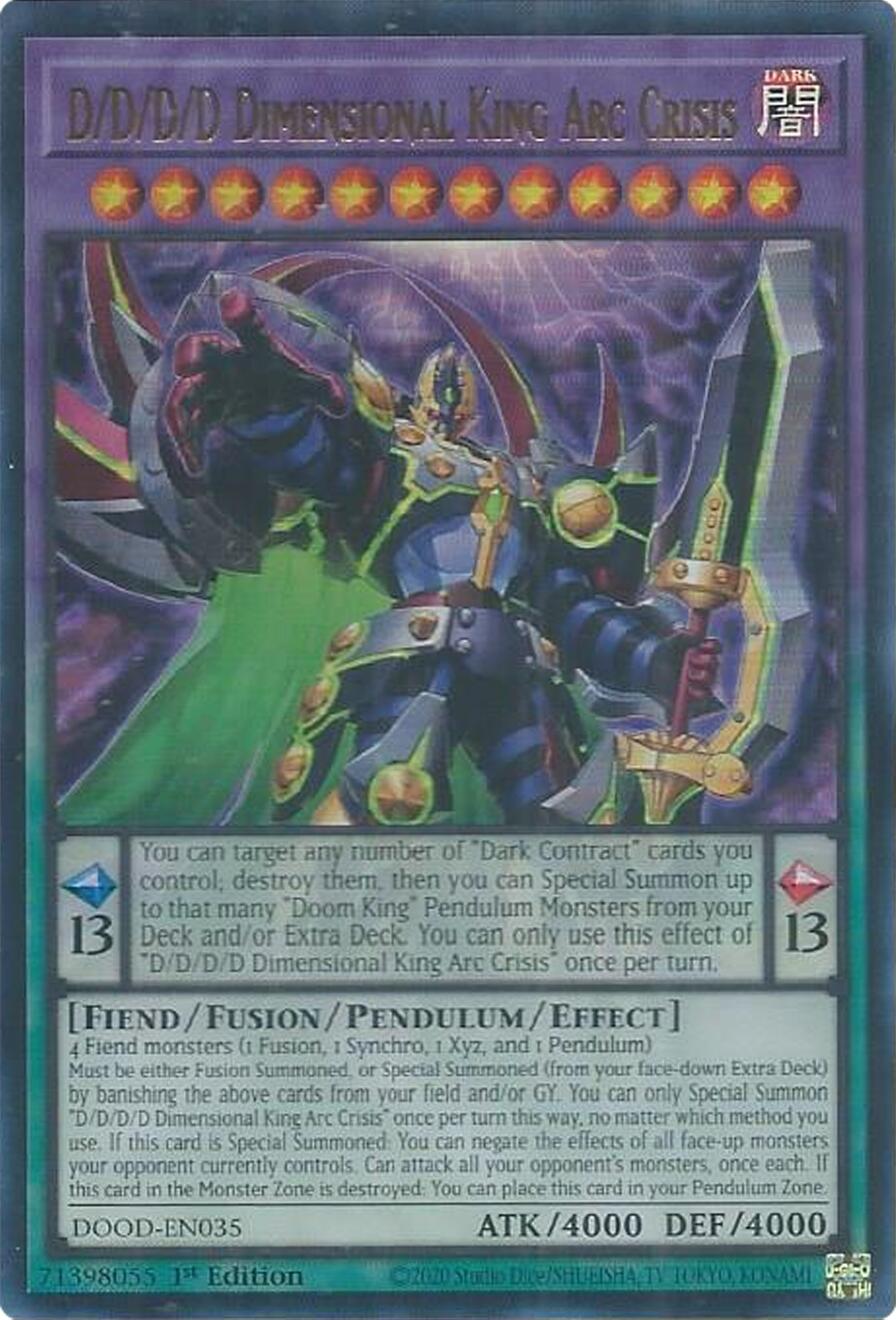 D/D/D/D Dimensional King Arc Crisis [DOOD-EN035] Ultra Rare | Cracking-Singles
