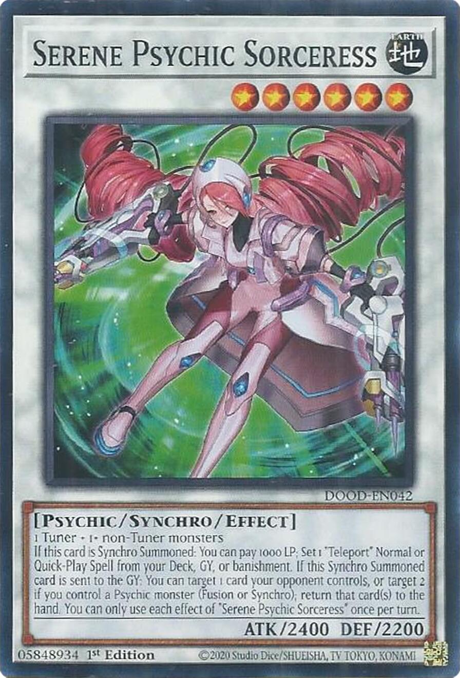 Serene Psychic Sorceress [DOOD-EN042] Common | Cracking-Singles