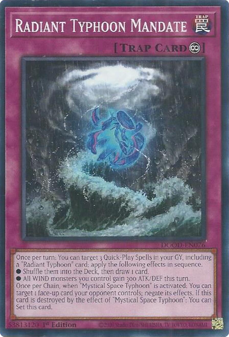 Radiant Typhoon Mandate [DOOD-EN076] Common | Cracking-Singles
