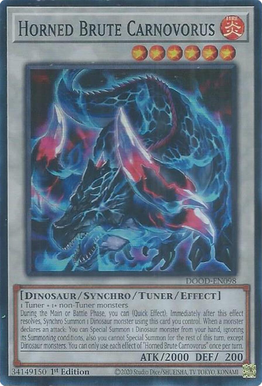 Horned Brute Carnovorus [DOOD-EN098] Super Rare | Cracking-Singles
