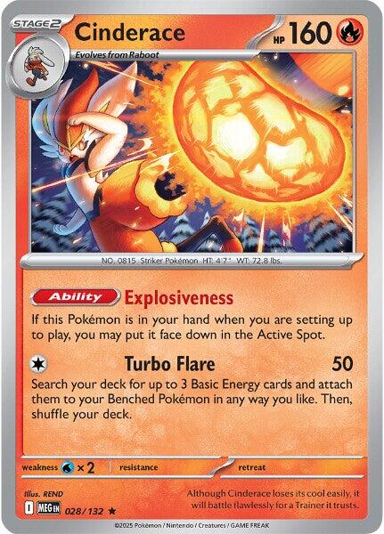 Cinderace (028/132) [Mega Evolutions: Base Set] | Cracking-Singles