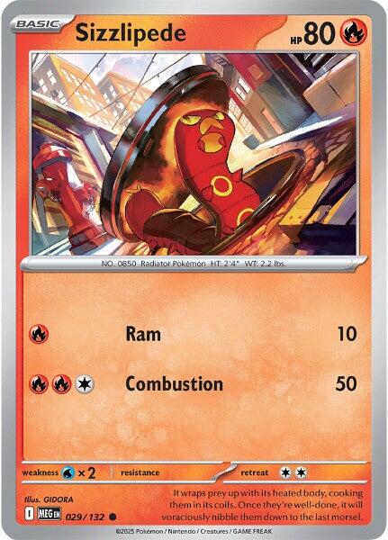 Sizzlipede (029/132) [Mega Evolutions: Base Set] | Cracking-Singles