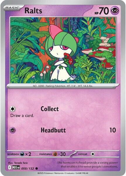Ralts (058/132) [Mega Evolution: Base Set] | Cracking-Singles