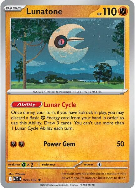 Lunatone (074/132) [Mega Evolution: Base Set] | Cracking-Singles