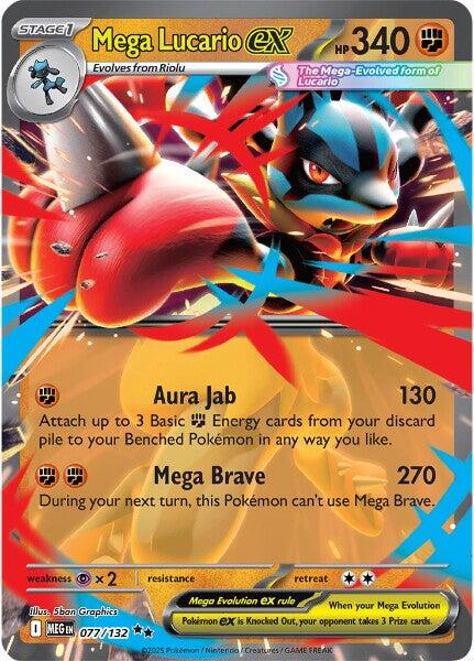 Mega Lucario ex (077/132) [Mega Evolution: Base Set] | Cracking-Singles