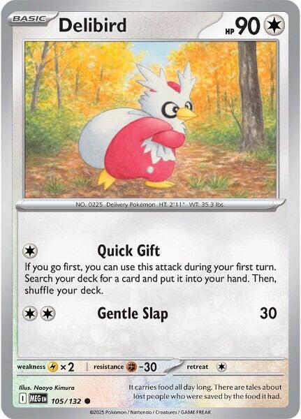 Delibird (105/132) [Mega Evolutions: Base Set] | Cracking-Singles