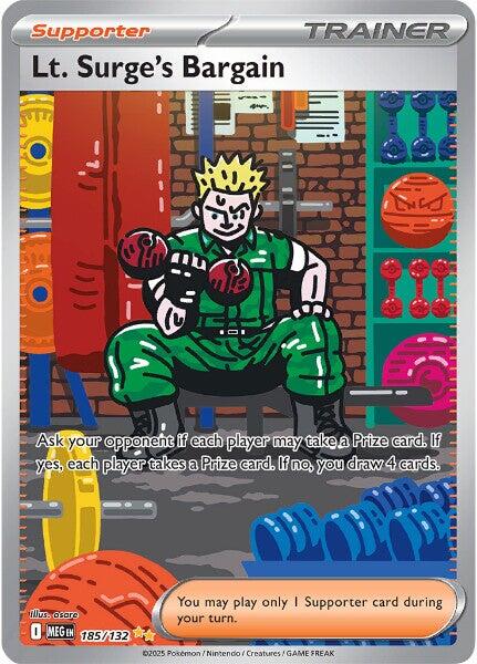 Lt. Surge's Bargain (185/132) [Mega Evolutions: Base Set] | Cracking-Singles