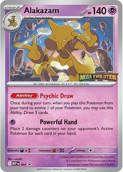 Alakazam (003) [Mega Evolution Promo] | Cracking-Singles