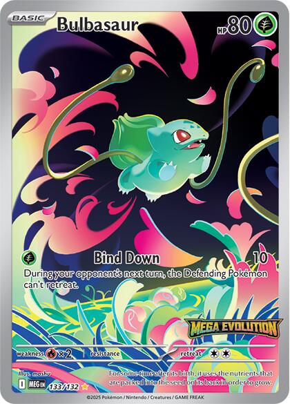 Bulbasaur (133/132) (Mega Evolution) [Mega Evolution: Base Set] | Cracking-Singles