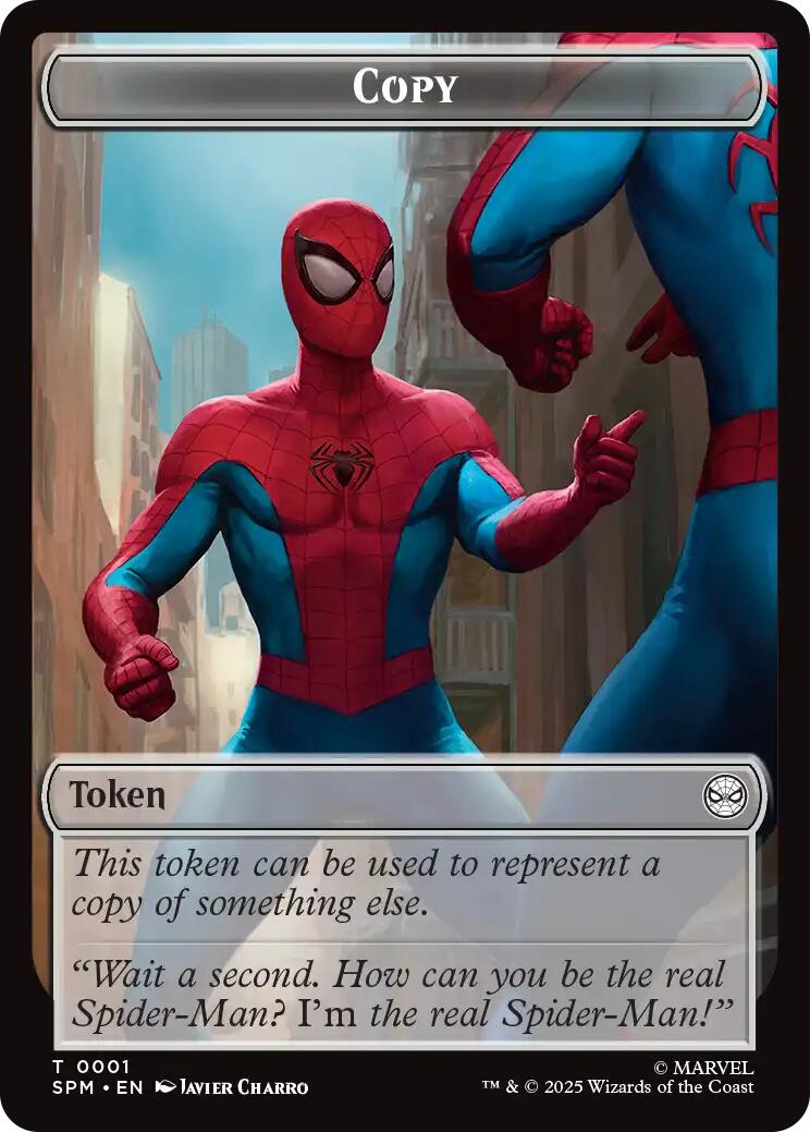 Copy // Human Citizen Double-Sided Token [Marvel's Spider-Man Tokens] | Cracking-Singles