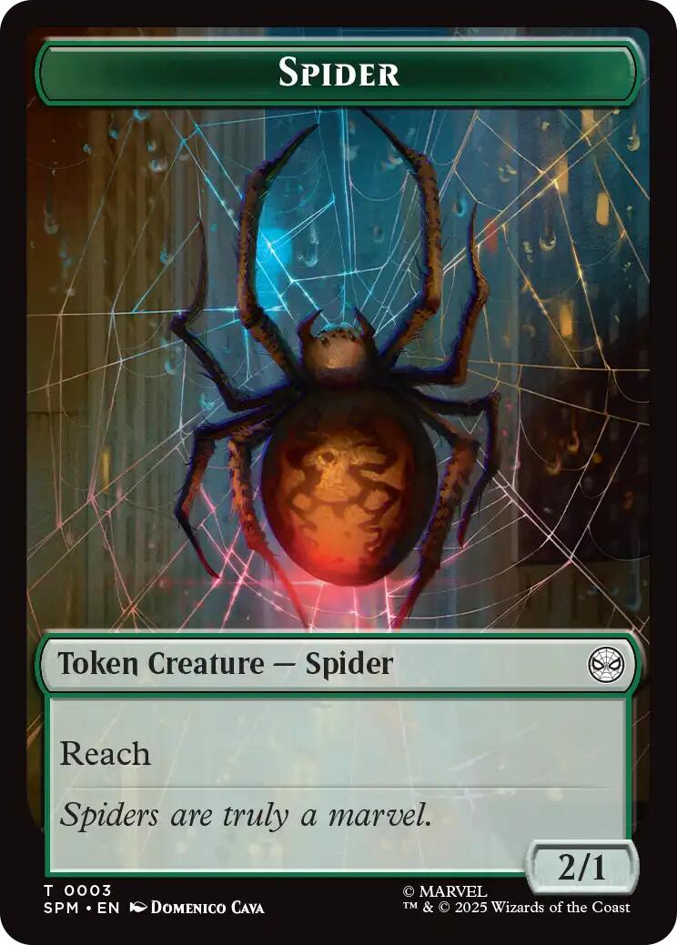 Spider // Treasure Double-Sided Token [Marvel's Spider-Man Tokens] | Cracking-Singles