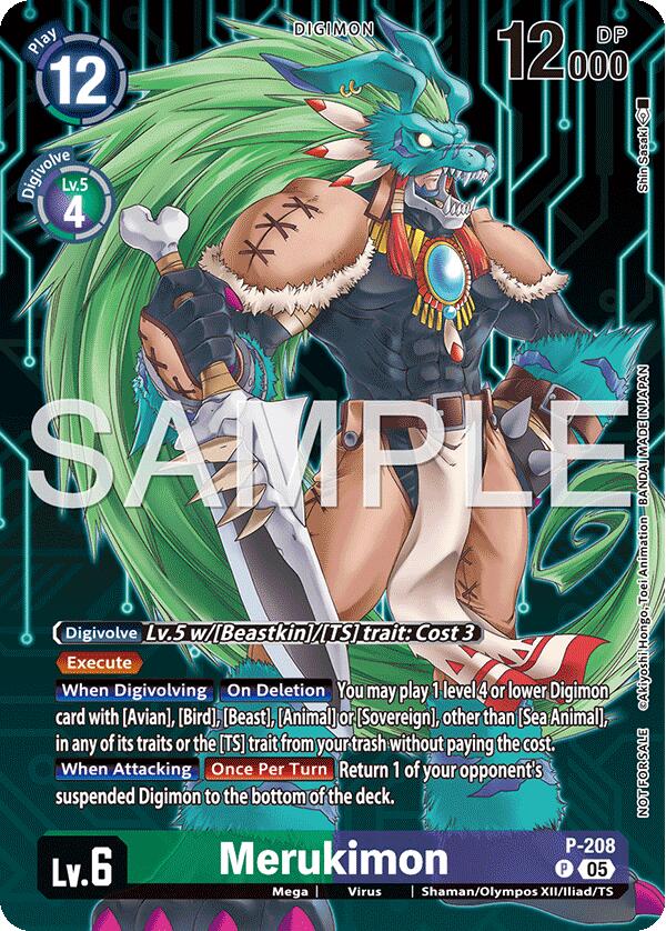 Merukimon [P-208] (Hacker's Slumber Box Promotion Pack) [Promotional Cards] | Cracking-Singles