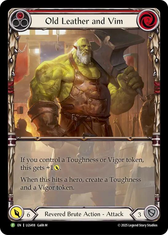 Old Leather and Vim [LGS418] (Promo)  Cold Foil | Cracking-Singles